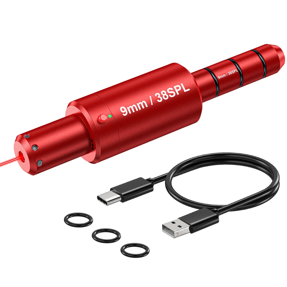 9MM dual-purpose magnetic suction laser training bullet, red dot laser training bullet, dry powder laser training bullet
