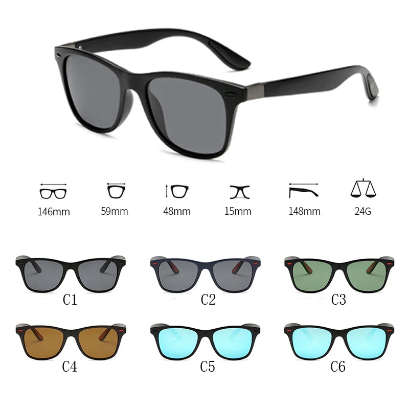 Fashion Polarization Brand Design Sunglasses Men Women Driving Fishing Square Frame Sun Glasses Male Goggle Gafas De Sol UV400