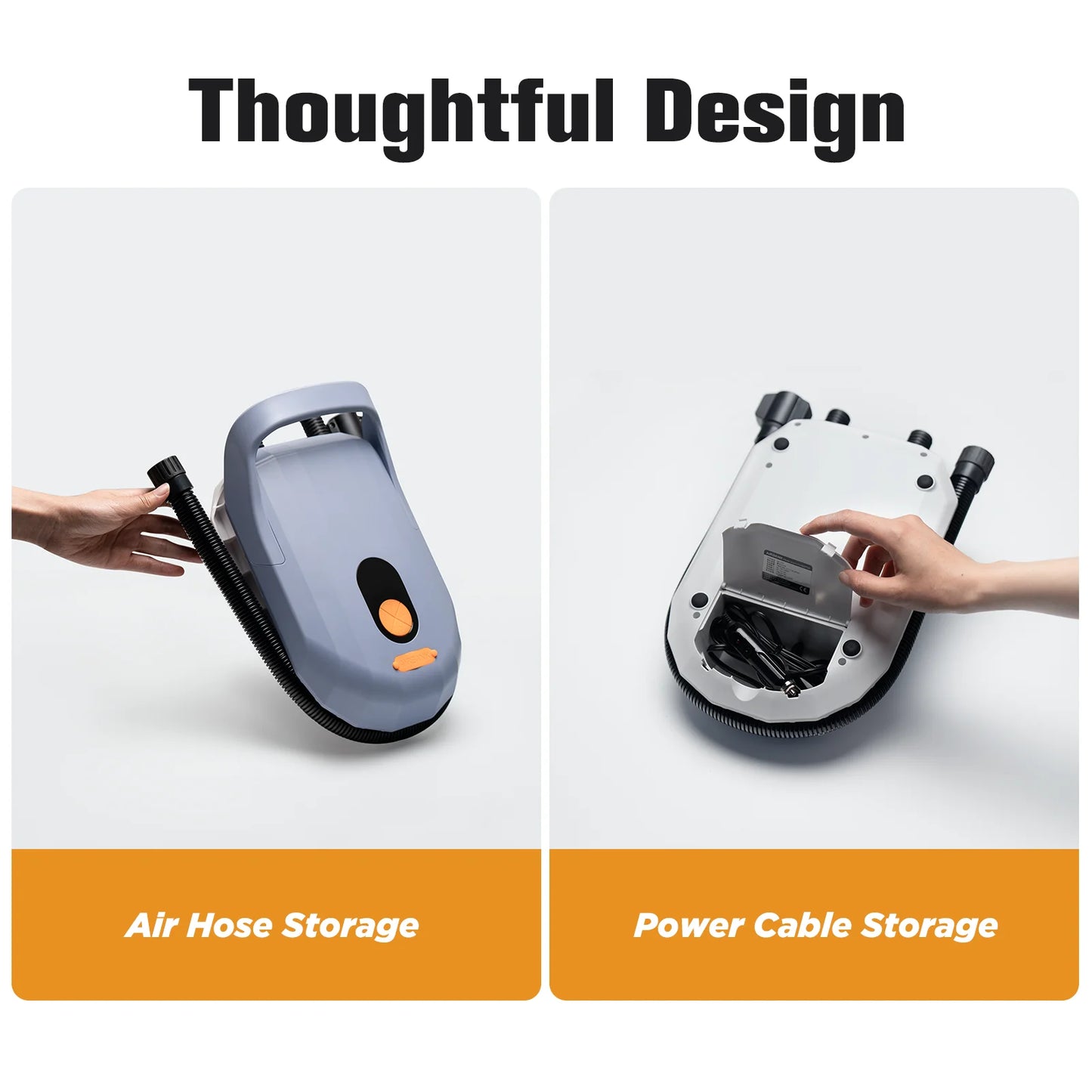 AIRBANK D6PRO SUP Electric Air Pump with Battery 7800mAh 20PSI Max Rechargeable 12V DC Car Connection Pump for Boards, Surf Kite