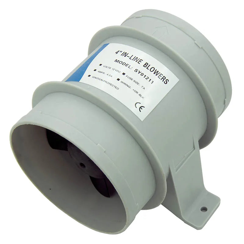 Boat Bilge Blower Marine 12V In-line Blower Bilge Air Fan 4 inch 235CFM