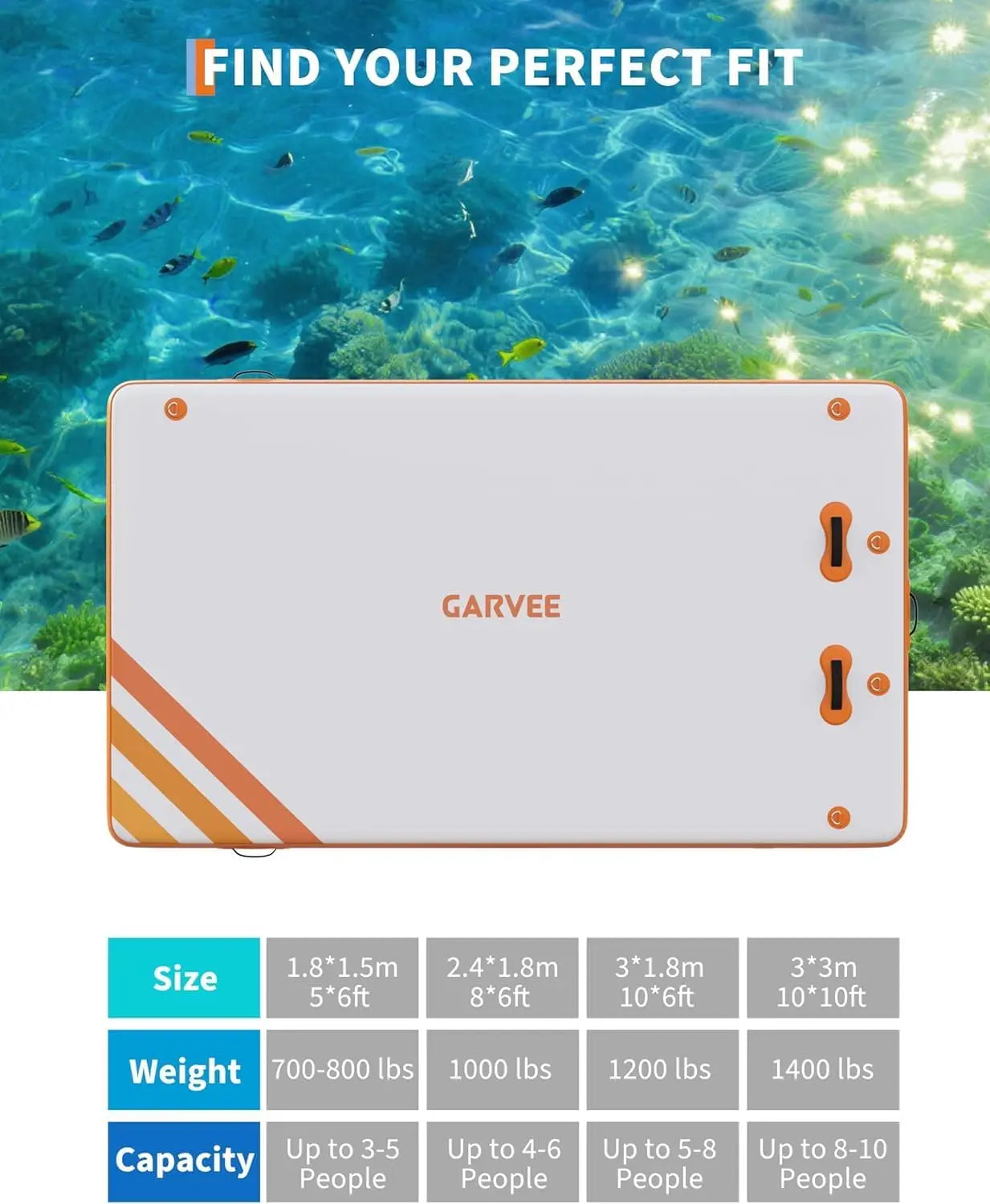 Inflatable Floating Dock, Swim Platform Floating Dock for Lakes, Lake Floats for Adults, Island Raft Mat for Lake Beach Ocean