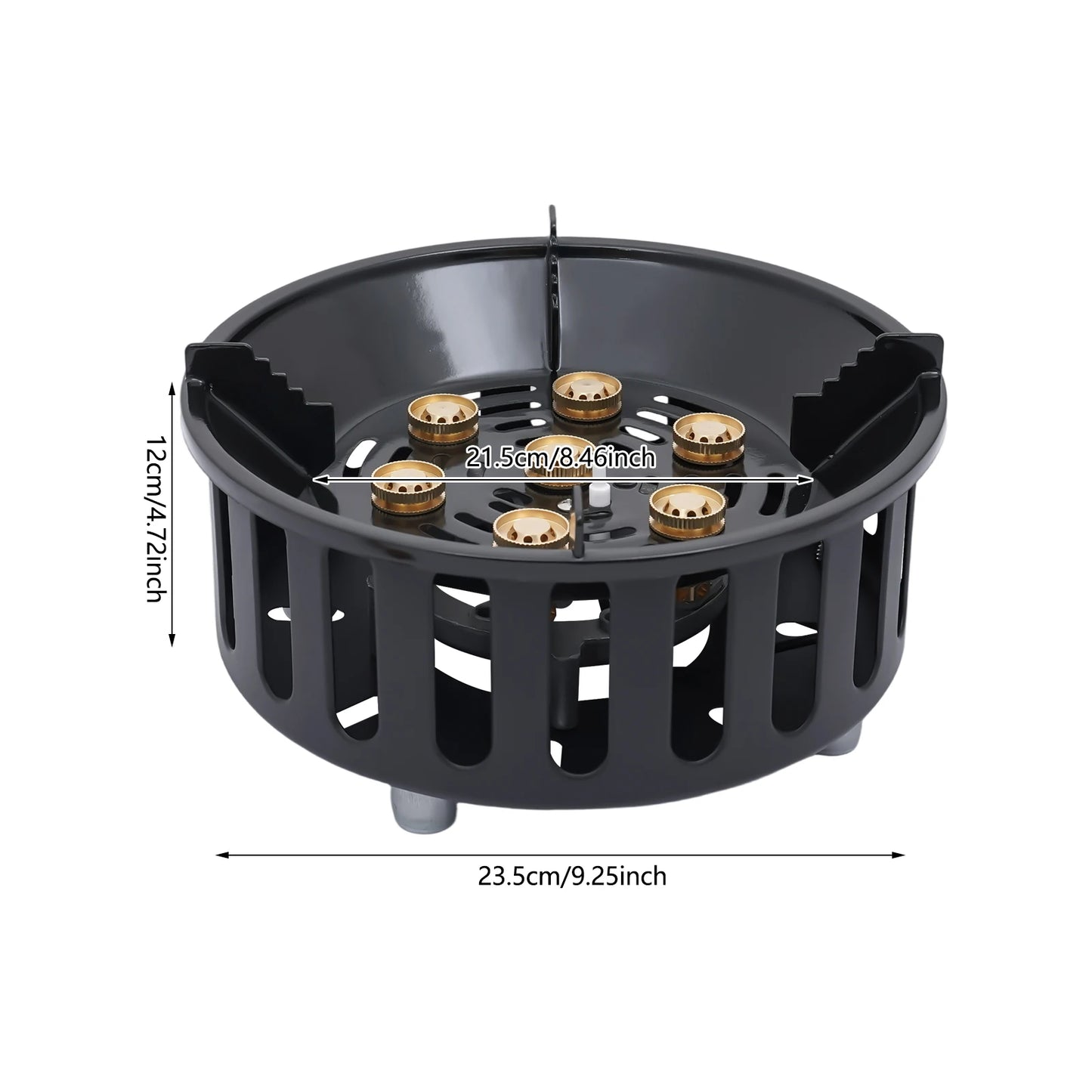 Portable Camping Stove 72000BTU Windproof Outdoor Gas Burner with 3 Adapters for Various Canisters