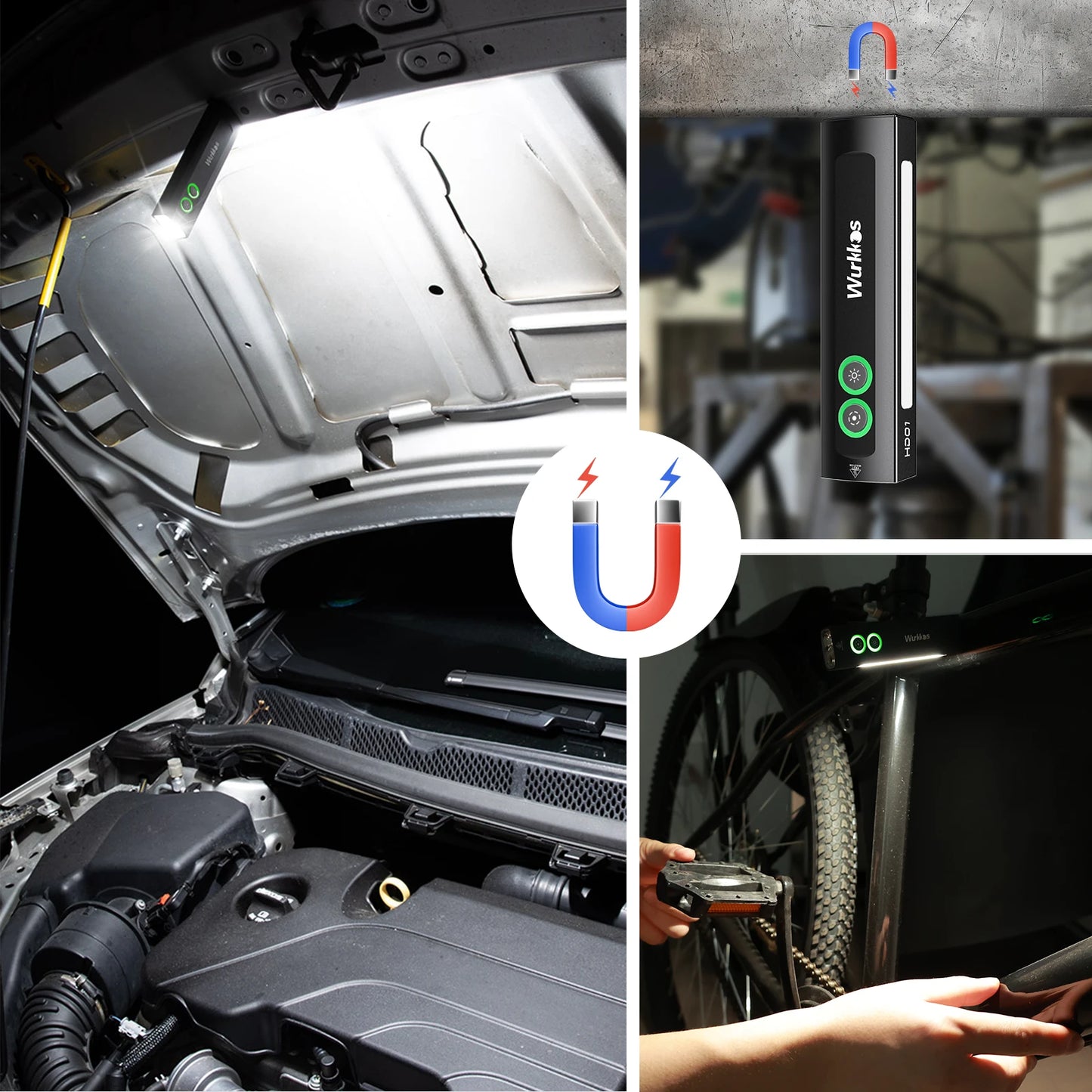 Wurkkos NEW HD01 Multifunctional Flashlight 1200 LM with Green Light White Light 90CRI Side RGB Lights IP65 Waterproof Hiking