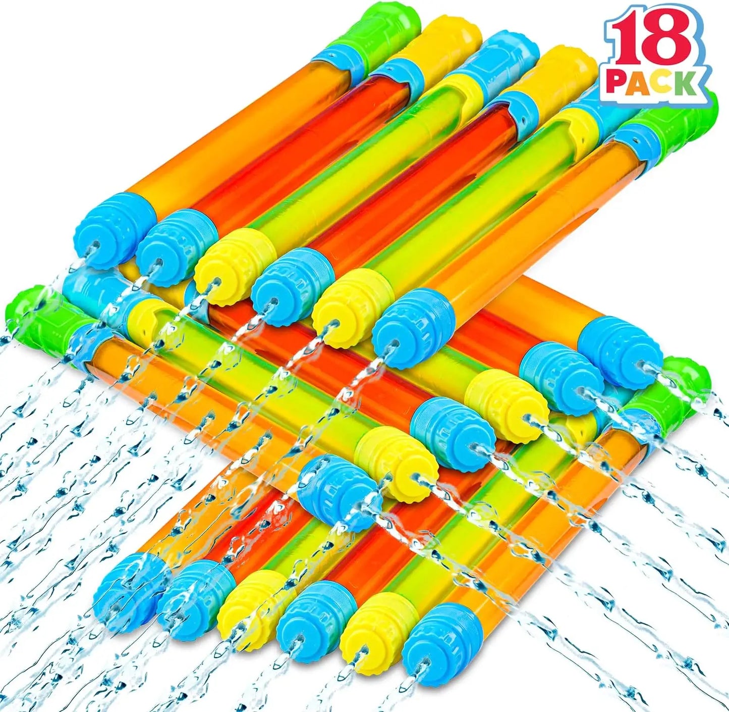 JOYFY 18 Pcs 16.5'' Water Gun Set Super Soaker Blaster Squirt Guns for Summer Swimming Pool Backyard Game Fighting Play Pool Toy