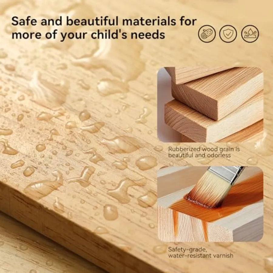 Sand and Water Table for Toddlers, 4 in 1 Kids Wooden Sensory Activity Table with 2 Storage Bins, Painting Acrylic Board, Slide