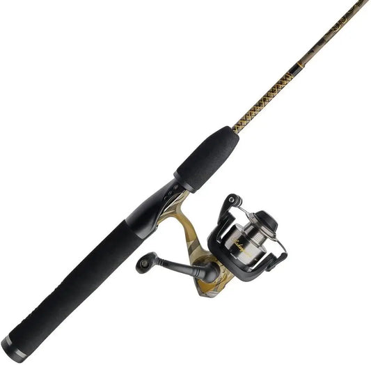 Camo Fishing Rod and Reel Combo, 6'6" Medium Power with Smooth Spinning Reel for Freshwater Fishing