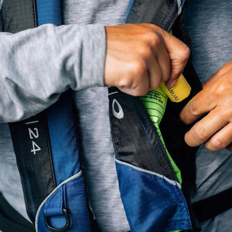 Onyx A/M-24 Automatic/Manual Inflatable Life Jacket, Low Profile, Compact Design, Manual Convertible Inflation Option