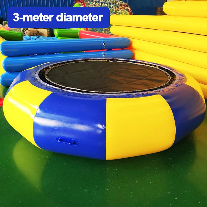 Outdoor Inflatable PVC Water Trampoline Bouncer Floating Jumping Bed Lake Play Equipment for Water Park Fun