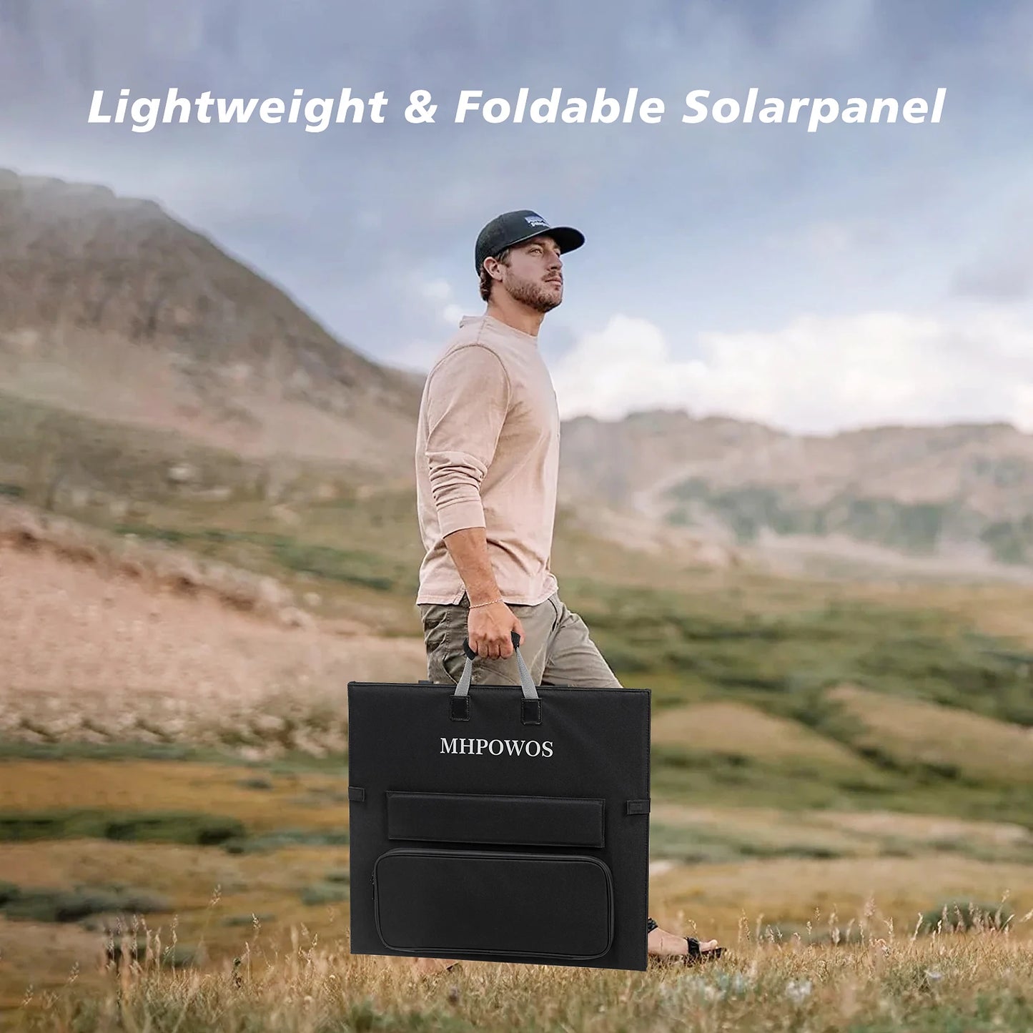 MHPOWOS 220W 40V Portable Solar Panel Waterproof Foldable Solar Panel Power Backup Solar Charger for Power Station RV Camping