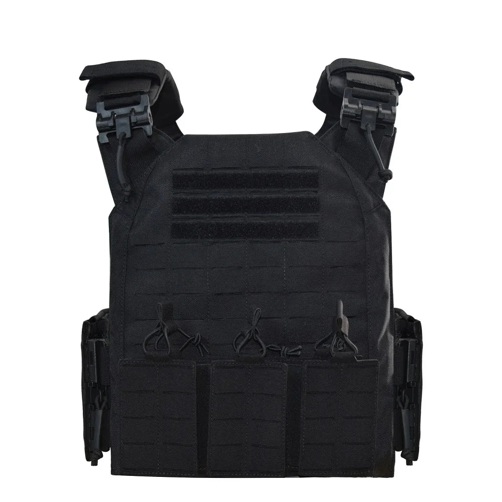 EMERSONGEARS with triple pouch Lightweight tactical vest suit laser cutting modular quick  release Nylon vest MOLLE gear