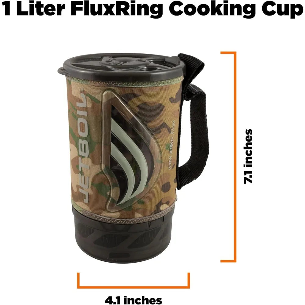 Flash Camping and Backpacking Stove System, Portable Propane/Isobutane Burner with Cooking Cup for Outdoor Trips and Hiking