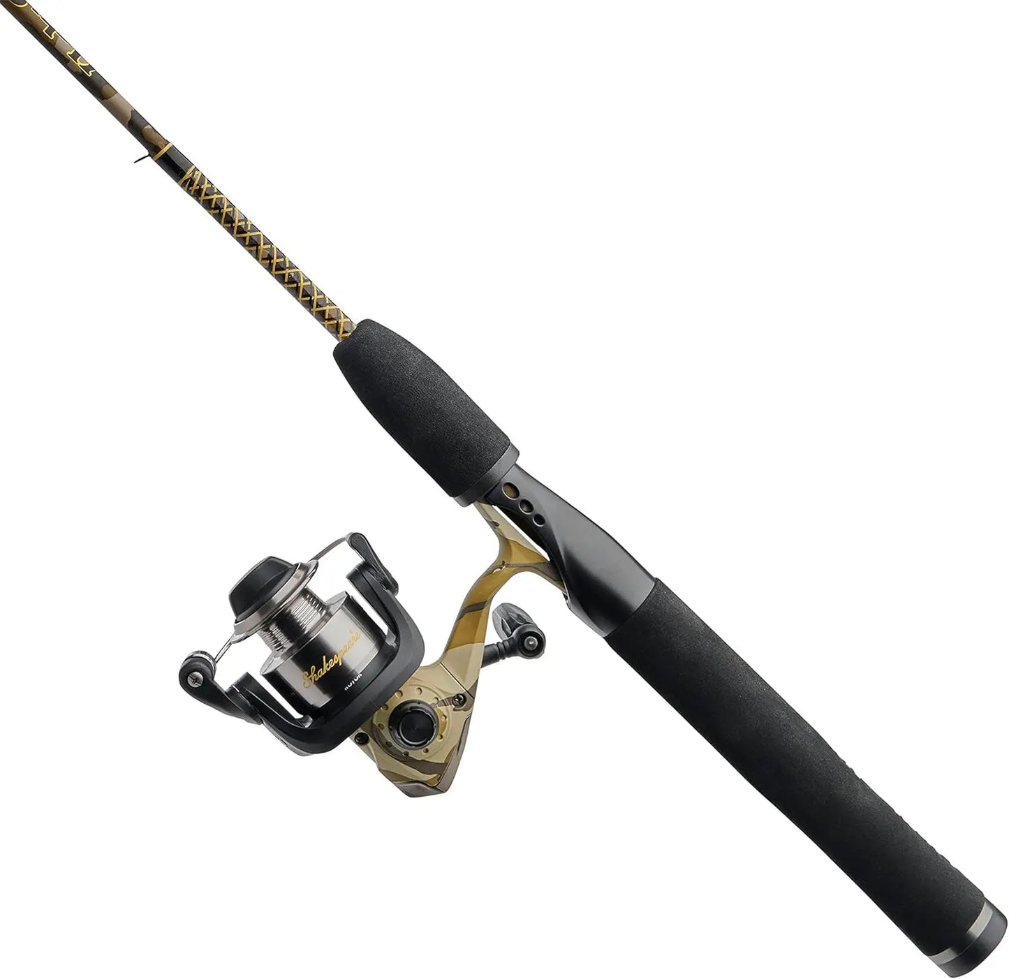 Camo Fishing Rod and Reel Combo, 6'6" Medium Power with Smooth Spinning Reel for Freshwater Fishing
