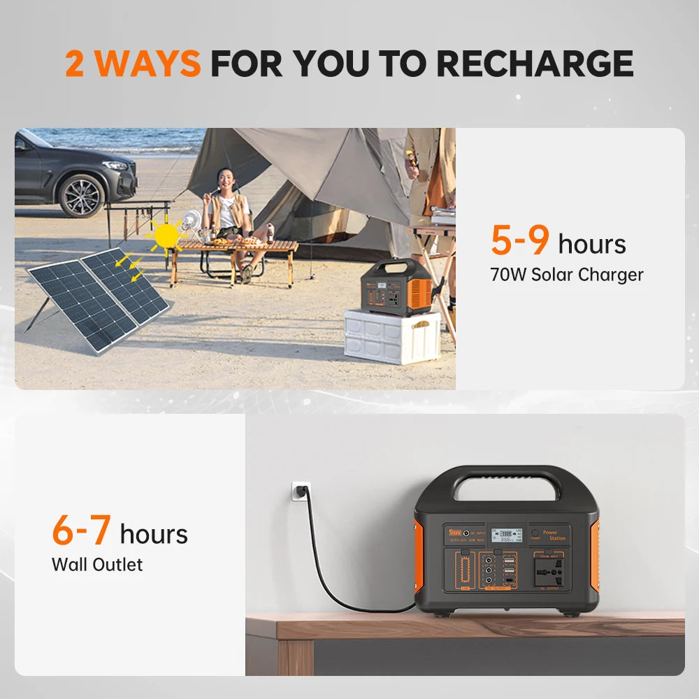 Gaiaray 300W 500W 460.8Wh Portable Power Station Solar Generator AC 110V Emergency Power Plant Power Bank for Home Camping RV