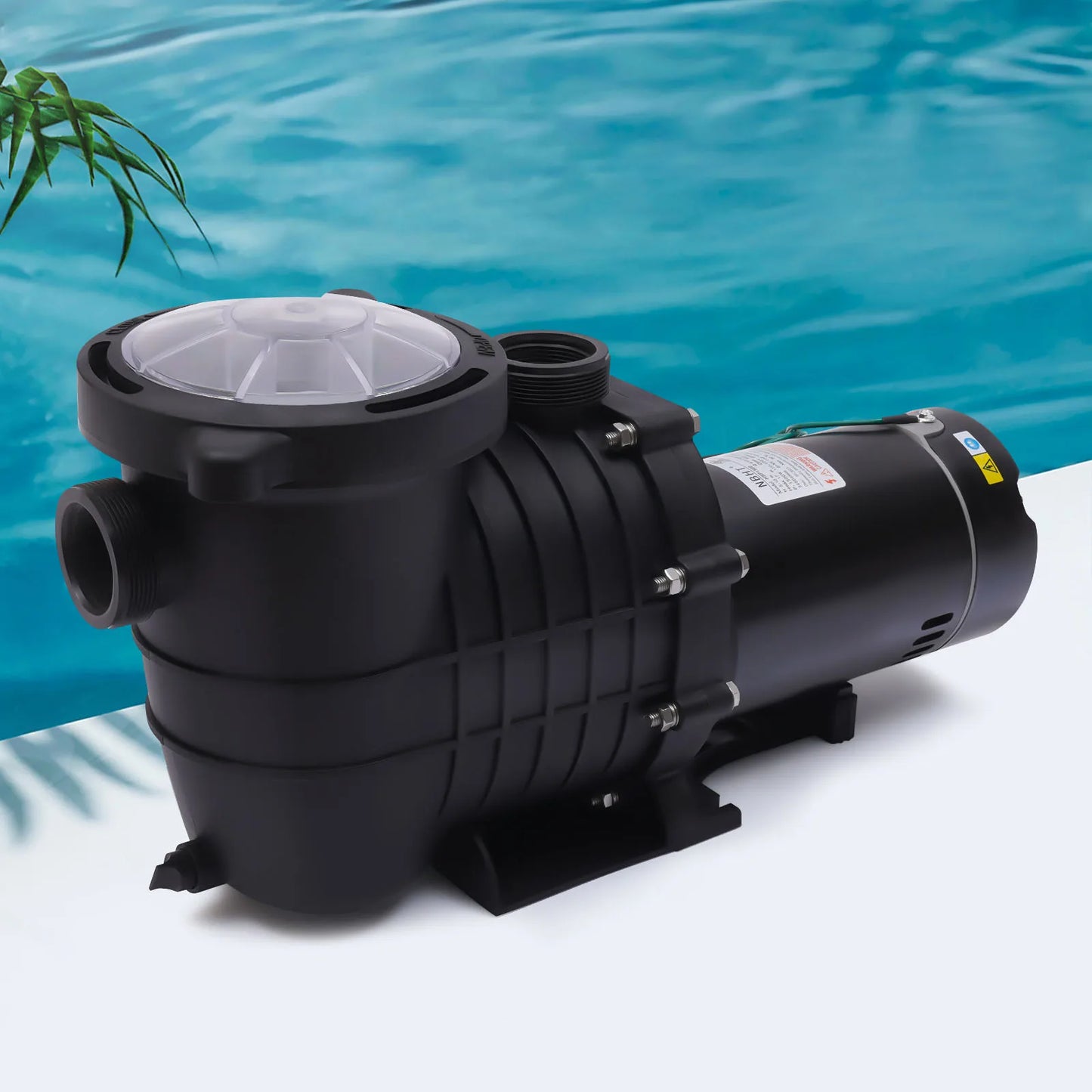 Keep Water Crystal Clear! 2HP Pool Pump with Copper Motor, 1500W Powerful Circulation for Swimming Pools, Spas and Hot Tubs
