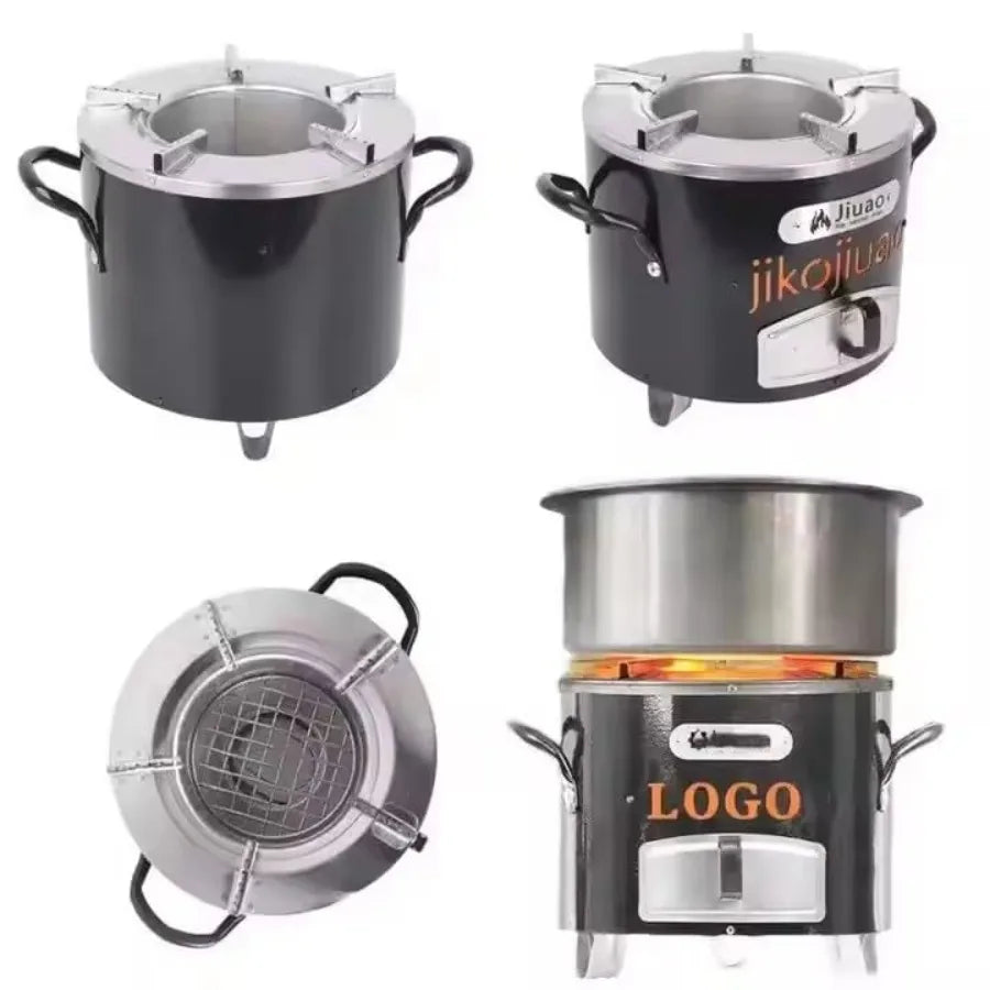 Portable Rocket Stove for Outdoor Cooking Efficient Charcoal Jiko Stove Designed for Camping Hiking BBQ and Emergency Use Compa