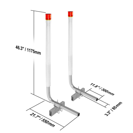 SucceBuy Boat Trailer Guide 2PCS Rustproof Galvanized Steel Trailer Guide ons Trailer Guides with PVC Pipes for Boat