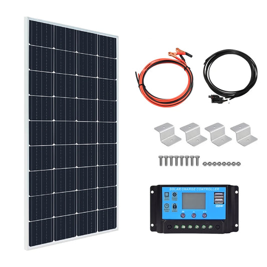 Glass Rigid Solar Panel China 18V 400W 200W  Monocrystalline Silicon Waterproof Solar Panel Charging 12V Camping/Home/RV CE
