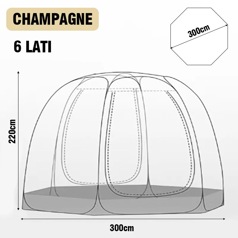 Outdoor Waterproof Transparent Dome Tent for 4-8 People Mushroom Shaped Camping Shelter Ideal for Hiking And Wild Trips