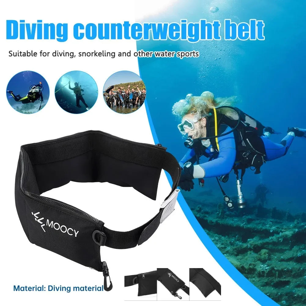 Durables Nylon Scuba Diving Weight Belts Tech Dive Scuba With 4 Empty Weights Pockets Carrier For Snorkeling Water Sports
