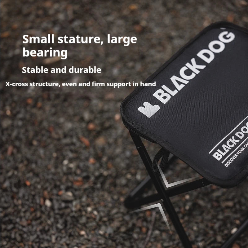 Naturehike BLACKDOG Camping Stool Aluminum Alloy Ultralight Foldable Seat Stool Portable Outdoor Backpacking Chair Fishing Stool