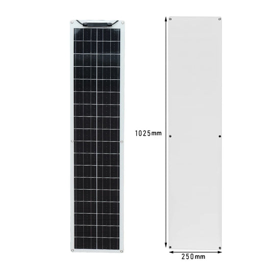 WUZECK Flexible Solar Panel kit 50 Watt  PV Module 100 Watt 12V 24V Solar cable Cell home outdoor Car Boat Battery camping trip