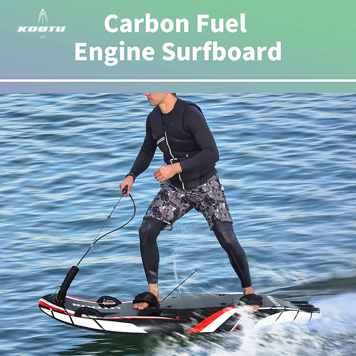 Ships from US Jet Surfboard Carbon Fiber Surfboard Gas-Powered Surfboard with 109cc Engine Powered Surfboard