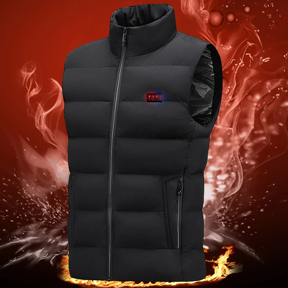 Unisex Thermal Vest Lightweight Electric Thermal Body Warmer 23 Heating Zone USB Charging for Outdoor Camping Hiking