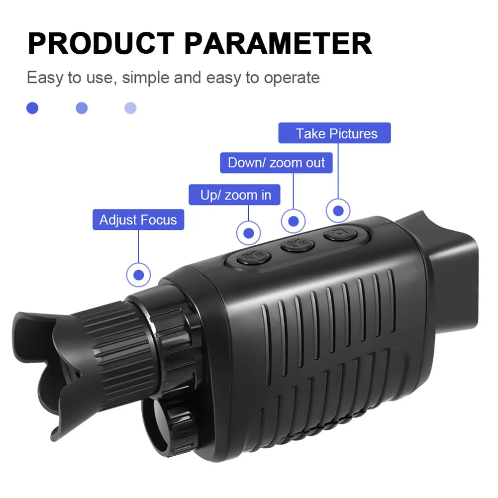 R7 Digital Night Vision Monocular Telescope 5X Zoom Outdoor Full HD Infrared Night Goggles For Hunting Camping Travel