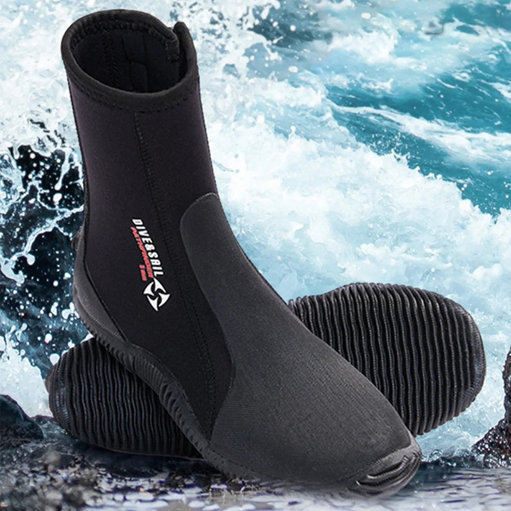 5MM Neoprene Diving Boots Non-slip Beach Water Boots Unisex Waterproof Snorkeling Fin Sock Wetsuit Water Shoes For Water Sport
