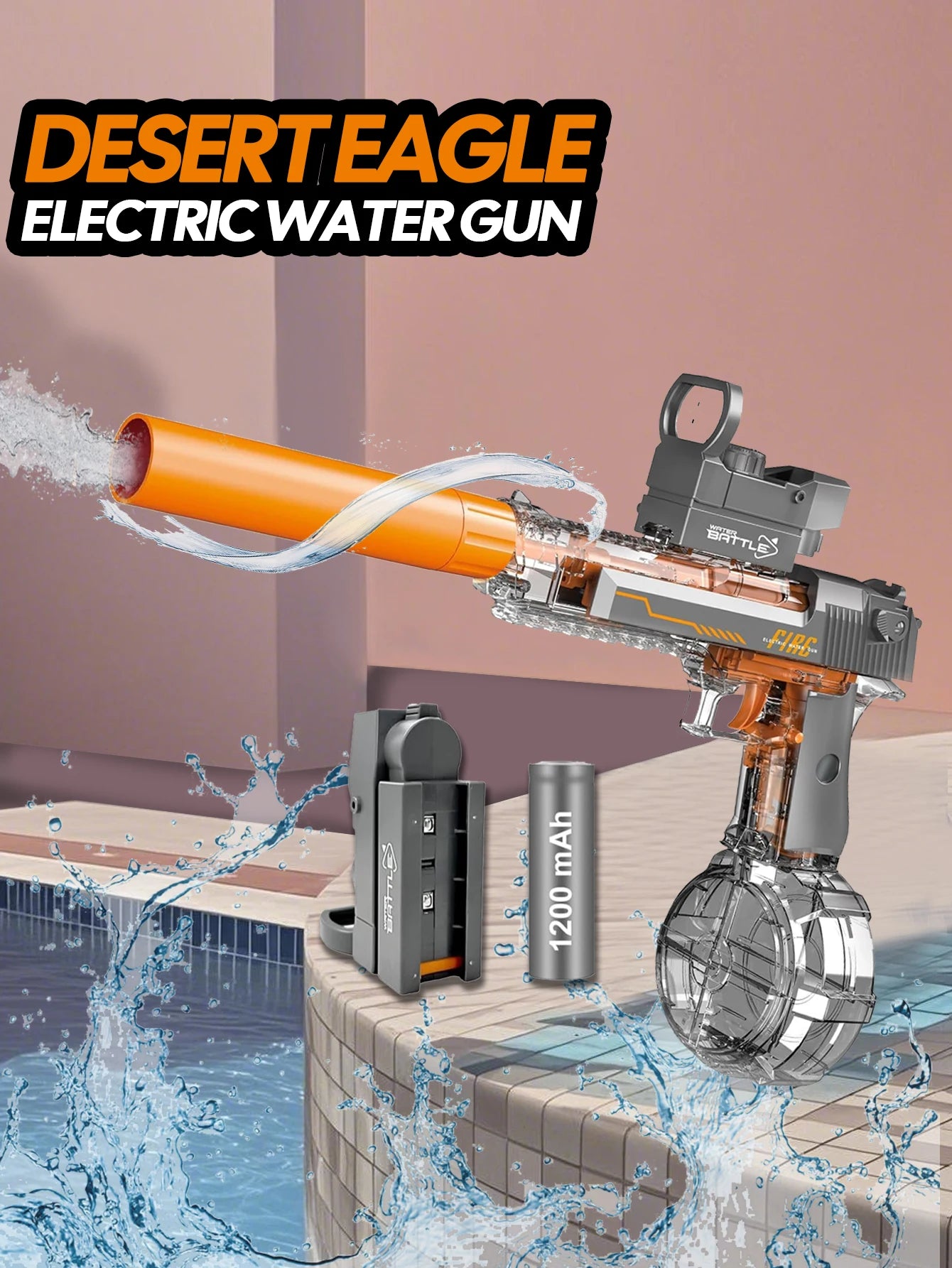 Children High Pressure Electric Water Gun Toys Summer Outdoor Beach Pool Garden Fight Games Kids Automatic Bursts Watergun Gifts