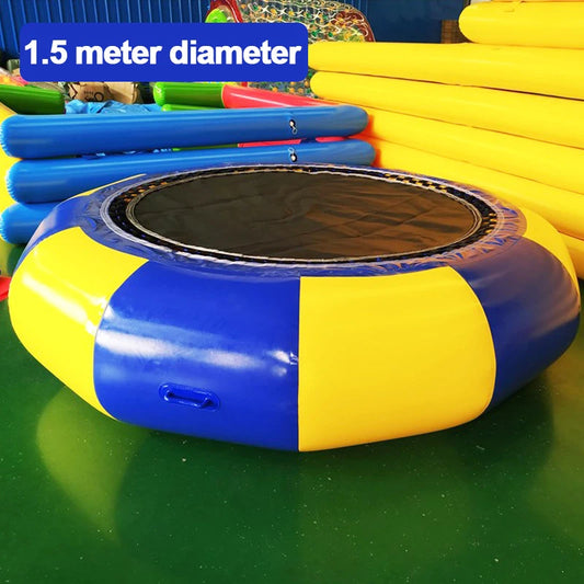 Outdoor Inflatable PVC Water Trampoline Bouncer Floating Jumping Bed Lake Play Equipment for Water Park Fun