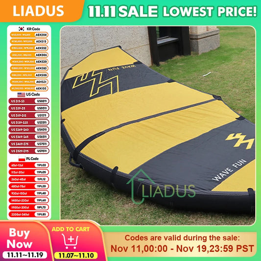 Inflatable Hydrofoil Surfboard Wind Wing Kite Unpowered Gliding Stand up Water Sport Surfing Board Handheld Upright Kite