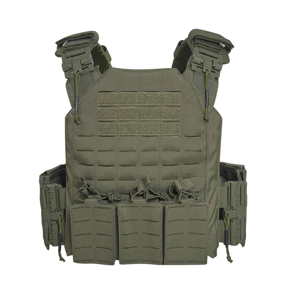 EMERSONGEARS with triple pouch Lightweight tactical vest suit laser cutting modular quick  release Nylon vest MOLLE gear