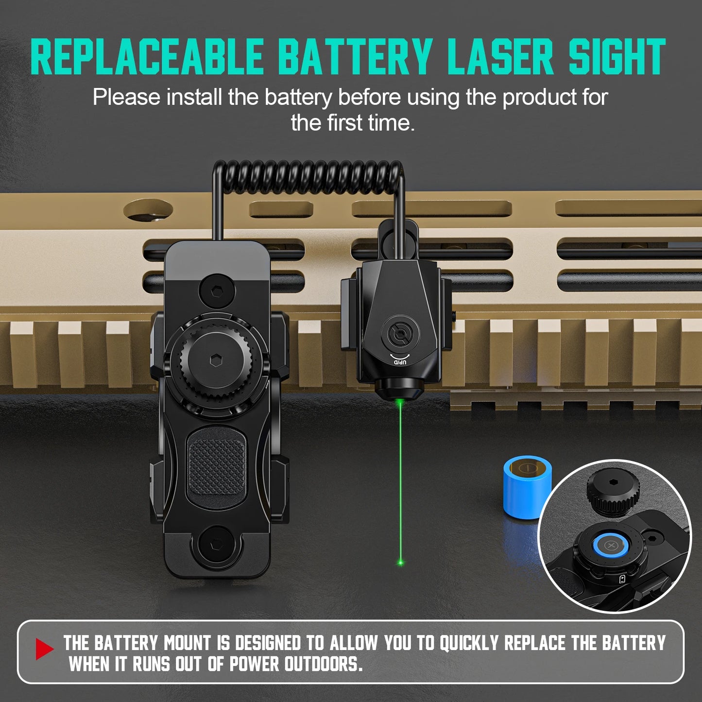 7003 battery mode, equipped with a green laser sight with mouse tail aiming assist function