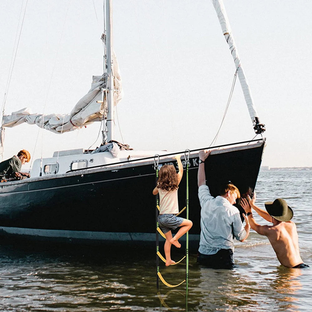 5 Step Launching Ladder Boat Folding Ladder Boat Rope Ladder Portable Yacht Boat Side Hanging Ladder Boat Accessories