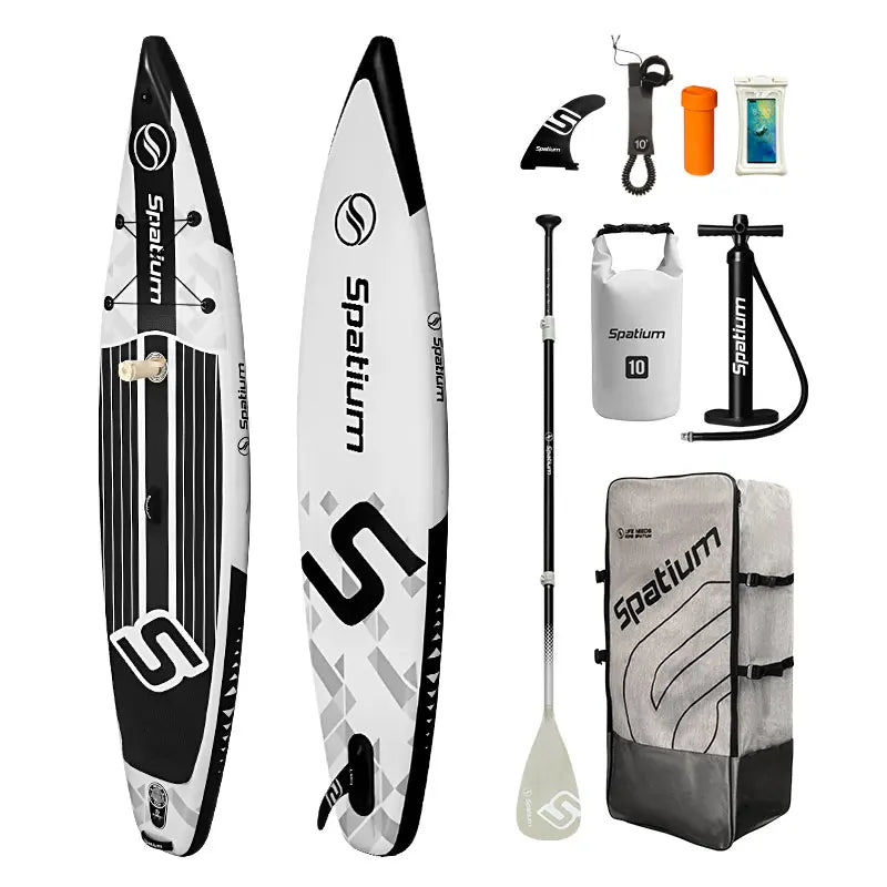 Spatium Touring Paddle Board Inflatable Stand Up Paddle Board Non-Slip Surf Board Water Sports Kayak Surf Set with Pump Backpack