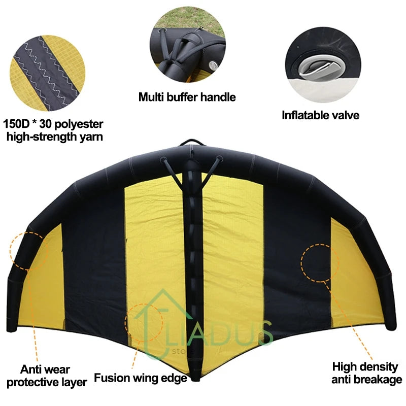 Inflatable Hydrofoil Surfboard Wind Wing Kite Unpowered Gliding Stand up Water Sport Surfing Board Handheld Upright Kite