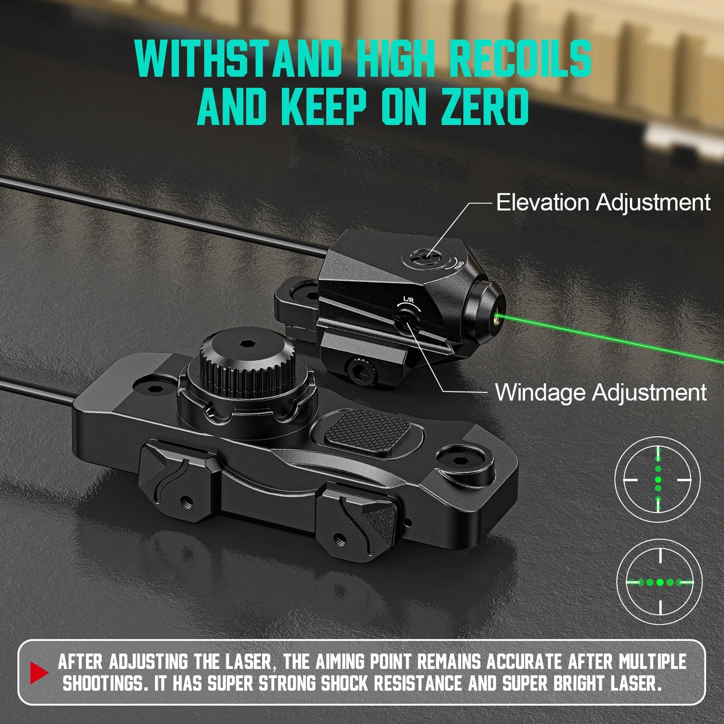 7003 battery mode, equipped with a green laser sight with mouse tail aiming assist function