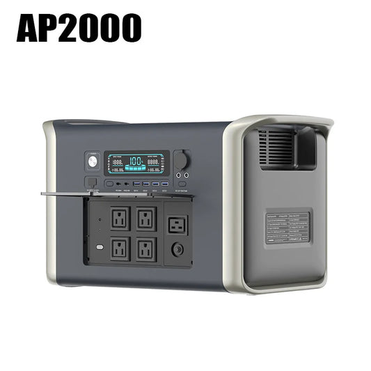 Camping Equipment Portable Power Station 2048WH Power Bank LiFePO4 Battery 2400W Emergency Household / Outdoor Power Supply