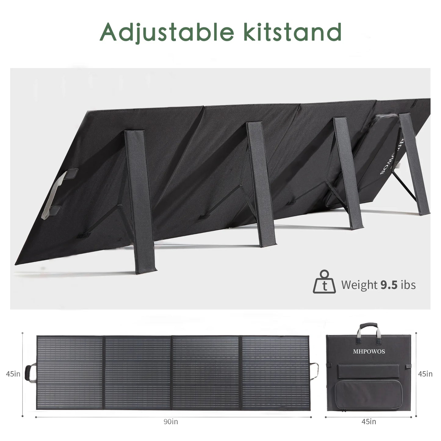 MHPOWOS 220W 40V Portable Solar Panel Waterproof Foldable Solar Panel Power Backup Solar Charger for Power Station RV Camping