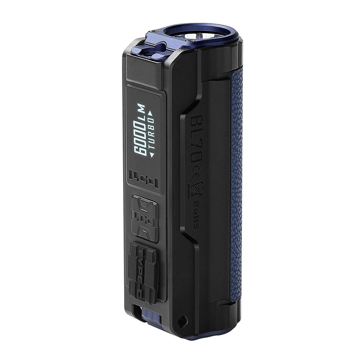 IMALENT BL70 EDC Flashlight 6000 Lumens Cree XHP70 HI LED Type-C Rechargeable Dual Light Source for Camping and Work Lights.