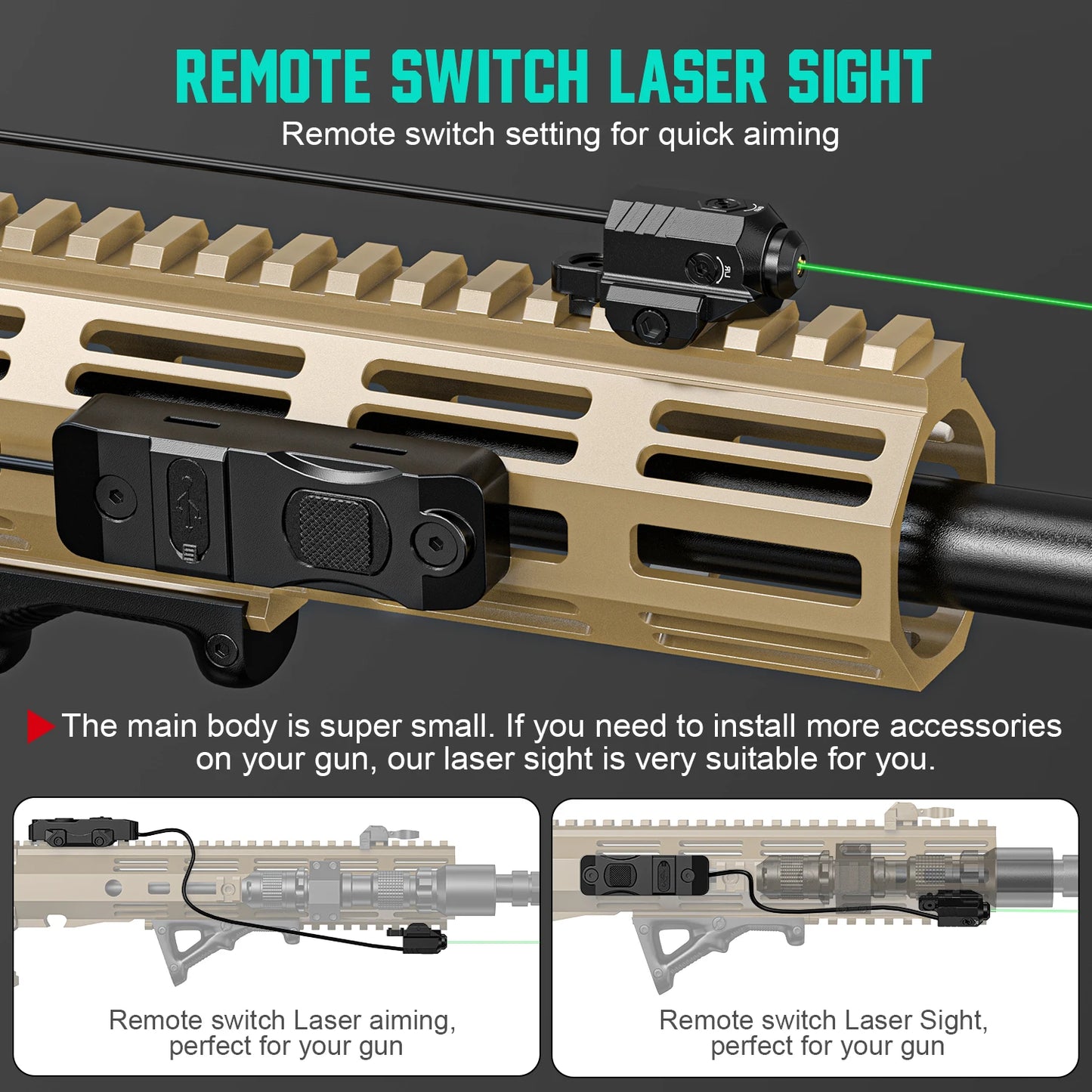 7004 charging mode, equipped with a green laser sight with mouse tail aiming assist function