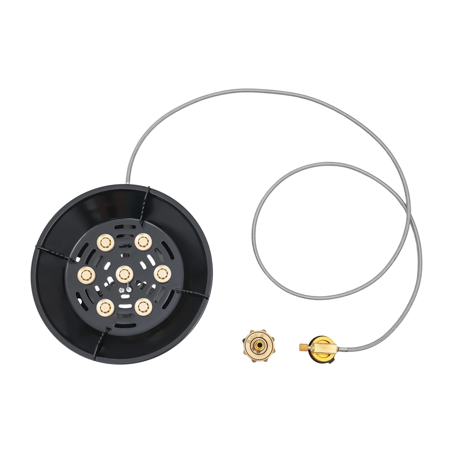 Portable Camping Stove 72000BTU Windproof Outdoor Gas Burner with 3 Adapters for Various Canisters
