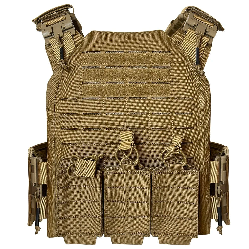 EMERSONGEARS with triple pouch Lightweight tactical vest suit laser cutting modular quick  release Nylon vest MOLLE gear