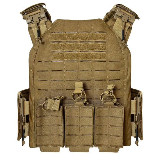 EMERSONGEARS with triple pouch Lightweight tactical vest suit laser cutting modular quick  release Nylon vest MOLLE gear