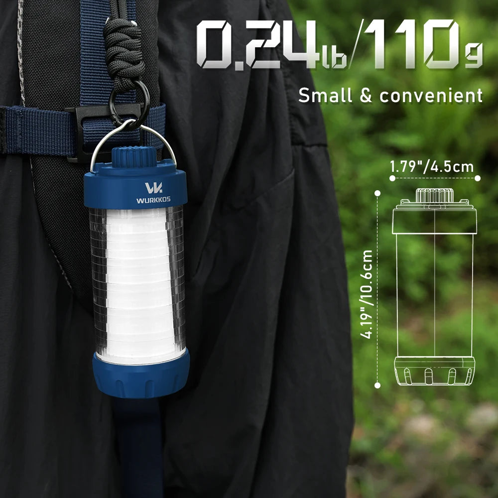 Wurkkos CL01 Camping Light 550 Lumens 18650 Rechargeable LED Flashlight Mini Magnetic Light