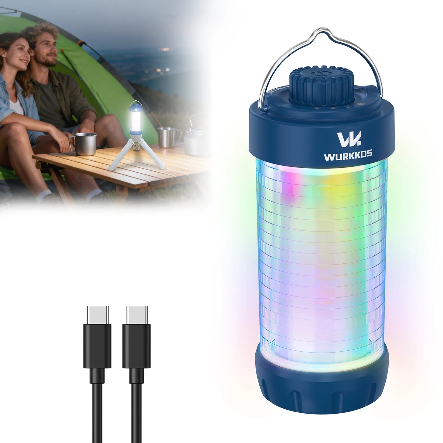 Wurkkos CL01 Camping Light 550 Lumens 18650 Rechargeable LED Flashlight Mini Magnetic Light