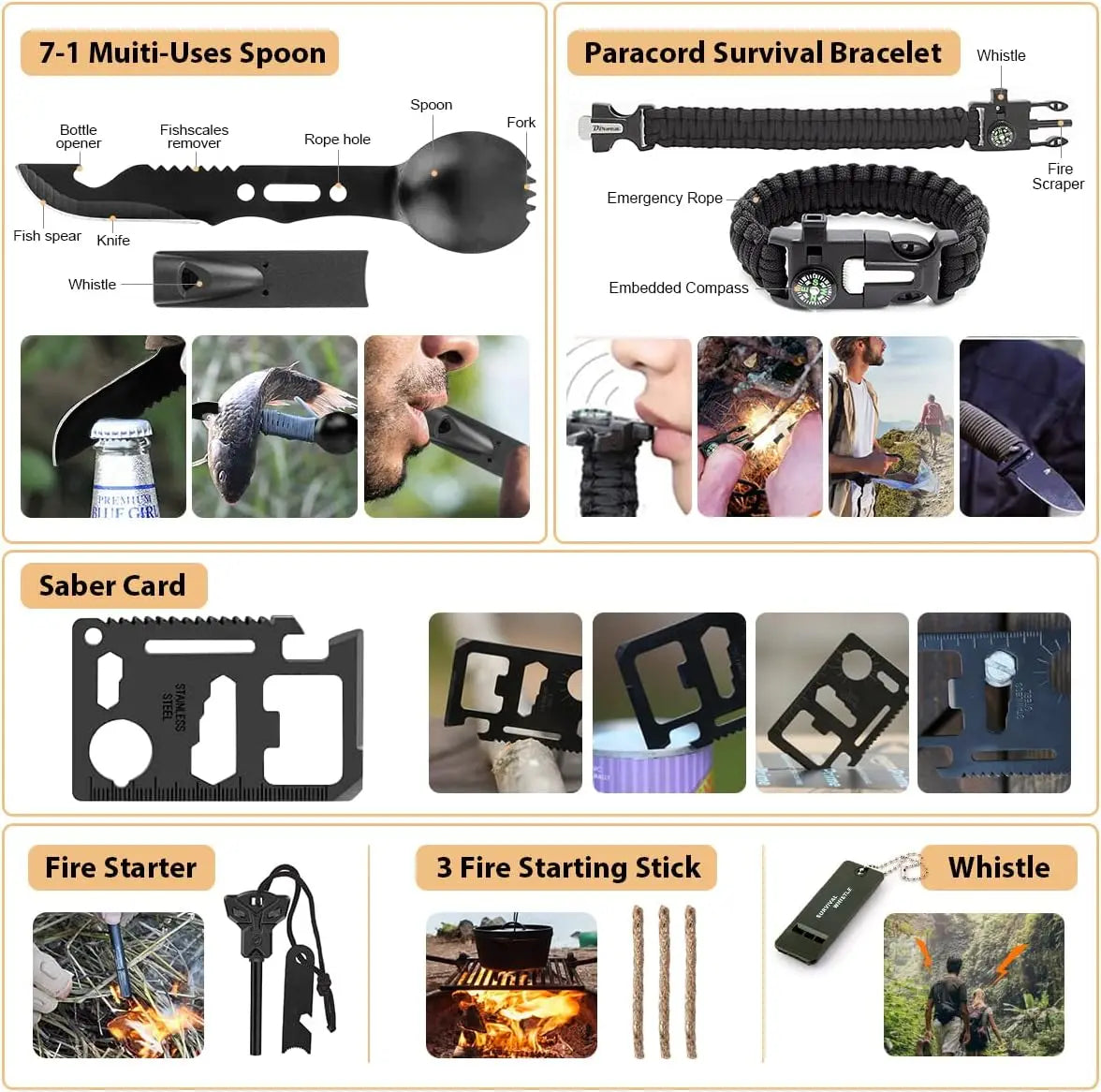 250Pcs Survival Gear First Aid Kit with Molle Bag & Emergency Tent for Outdoor Adventure, Hiking, Hunting - Ideal Gifts